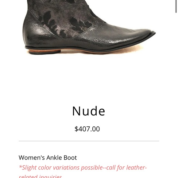 Cydwoq Vintage • ‘Nude’ Handmade in USA Black Leather Women’s Ankle Boot - Picture 2 of 10